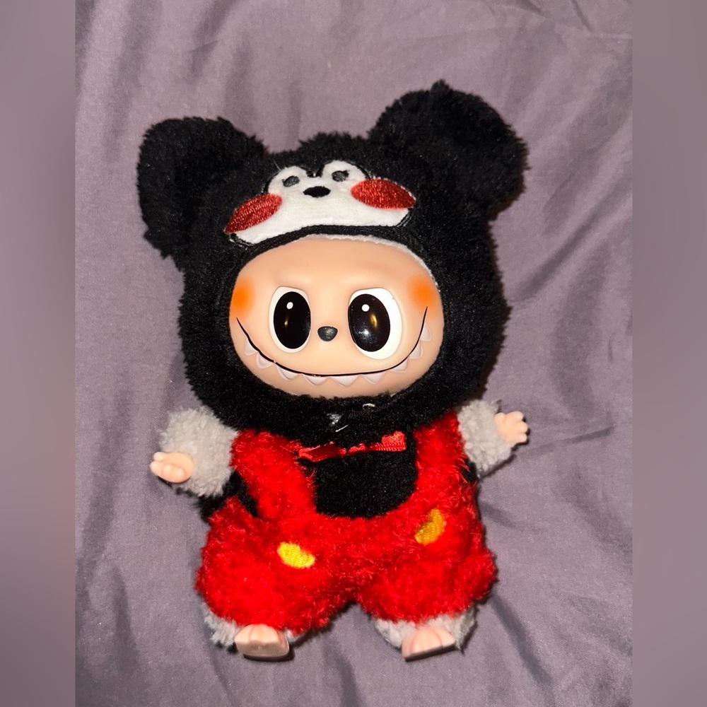 Mickey Mouse Labubu Outfit Overalls and Hat